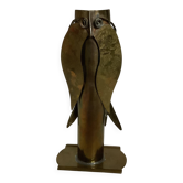 Brass owl vase candle holder