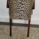 pair of Bridge armchairs, leopard fabric