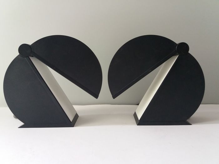 Paire de lampes de table italiennes Disco par Bertorelle