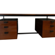 Office cm 172 Pierre Paulin in mahogany and metal circa 1960