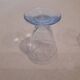 Lot de 7 petits verres à alcool en cristal très finement ciselé bleu.