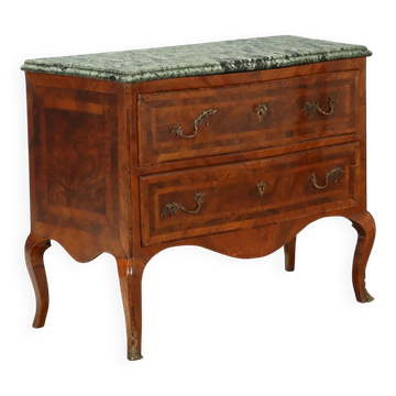 Commode ancienne baroque en noyer, Italie, XVIIIe siècle
