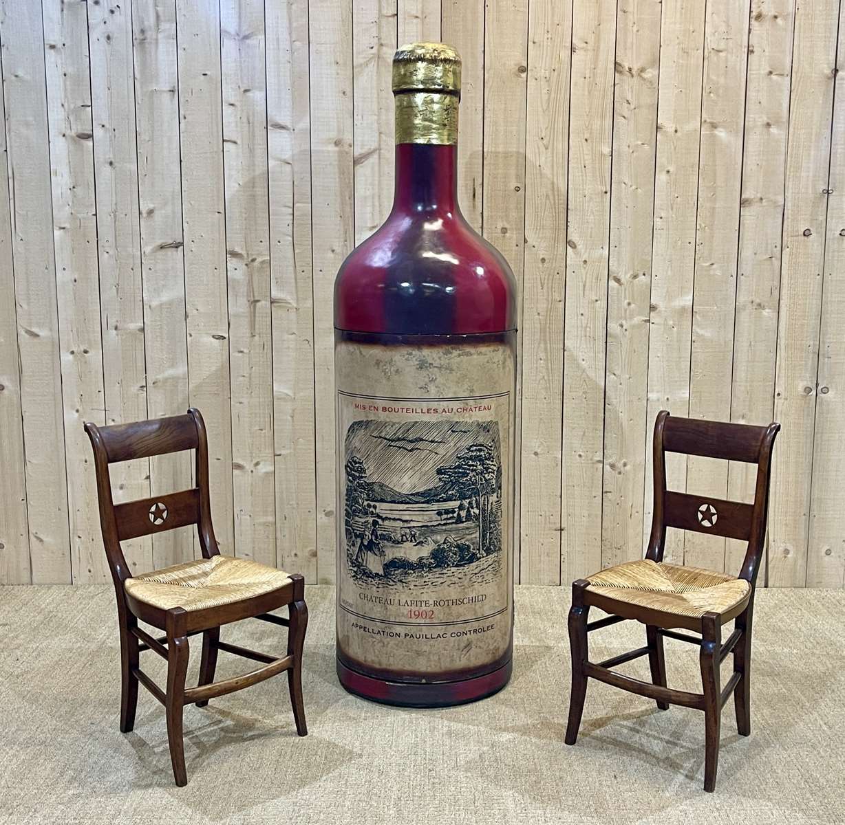 Advertising bar furniture in the shape of a giant wine bottle 90s