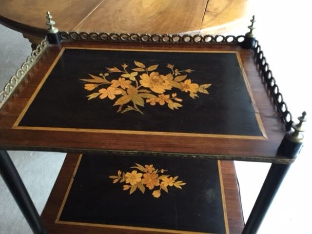 Side table in marquetry