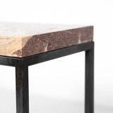 Mid-Century Modern Marble and Iron Console