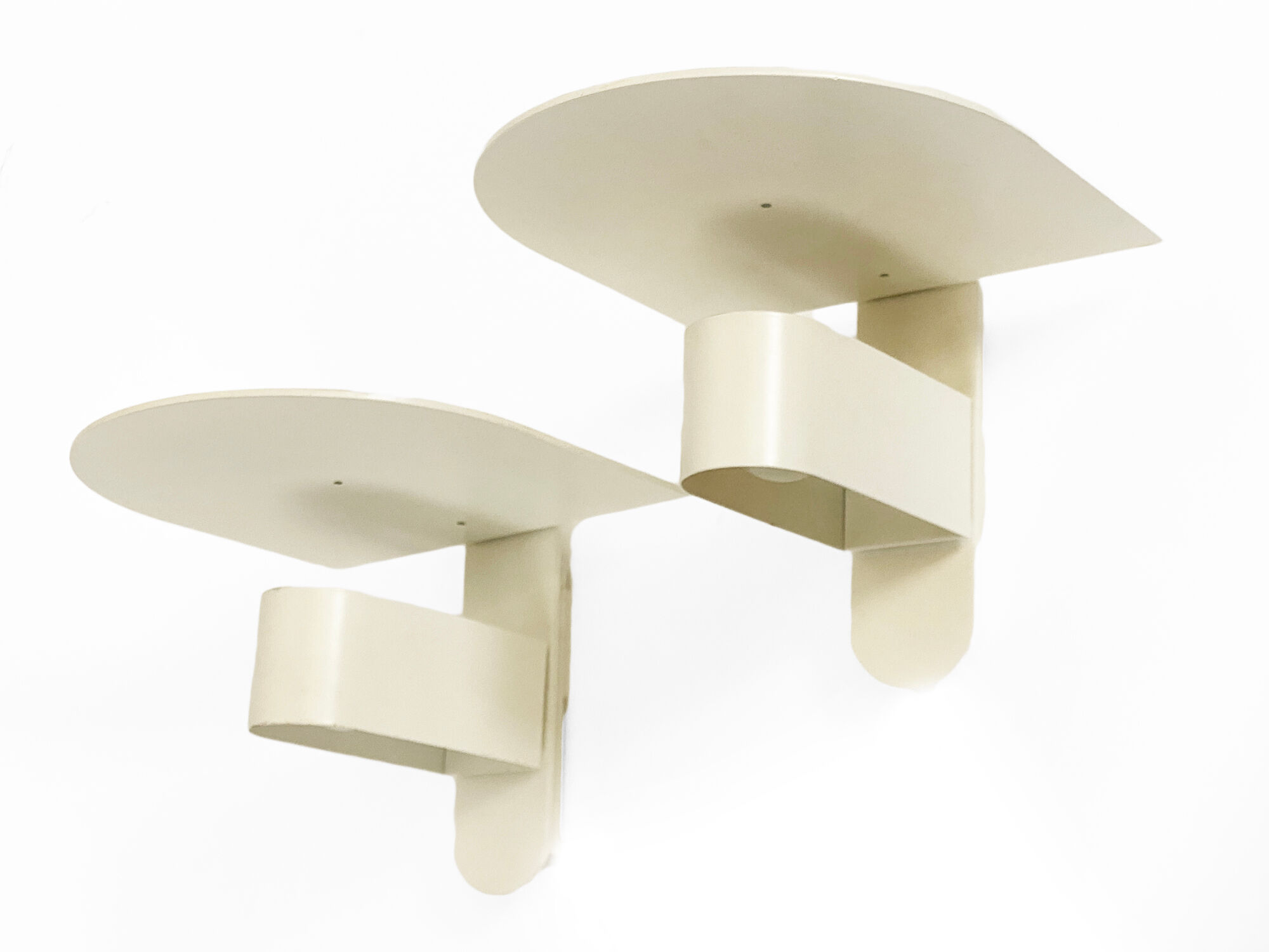 Pair of white wall lights/sconces from Lyskaer. Denmark 1980s