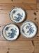Set of 3 antique deep plates "Terre de Fer"