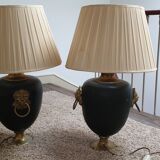 Paire de pieds de lampes anciens