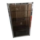 Vintage showcase in brass and chrome Renato Zevi