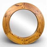 Wall mirror in pine by Uno Kristiansson, Sweden, 1960