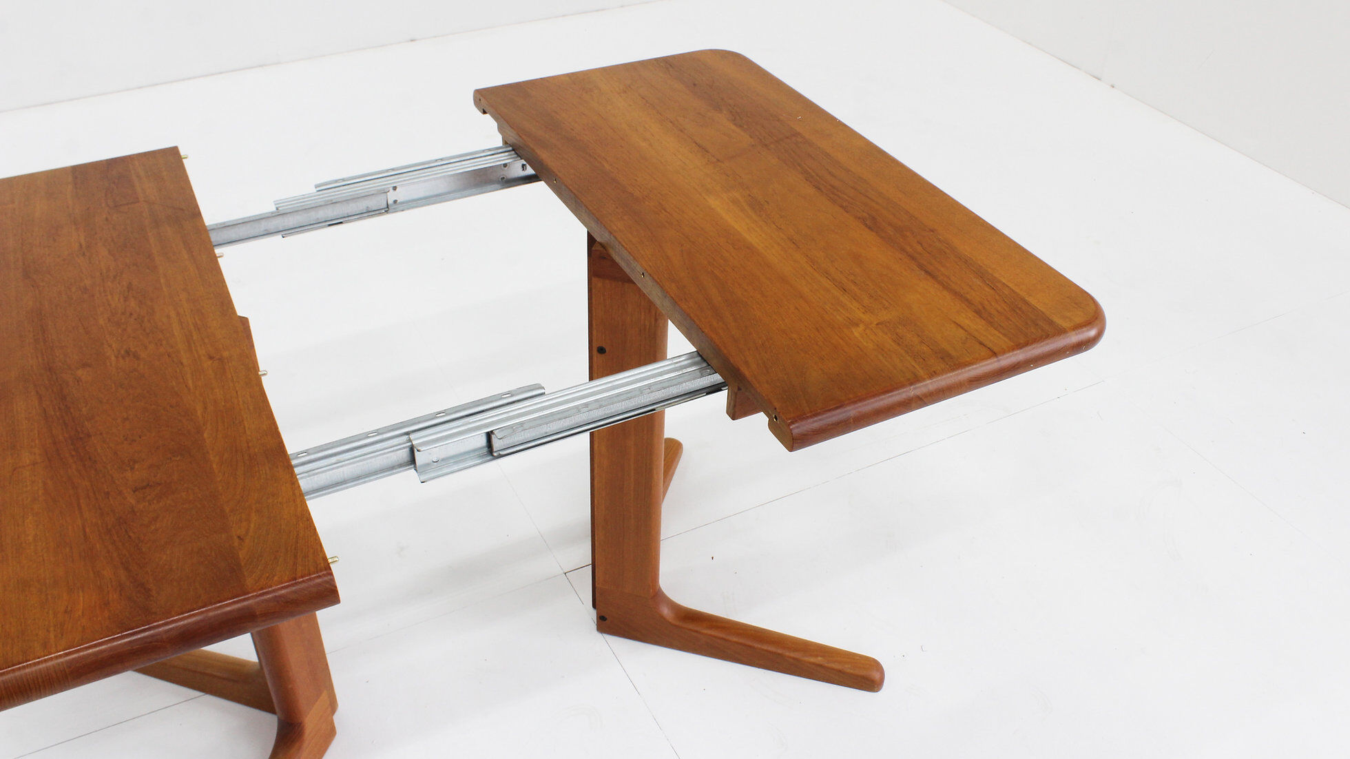 Vintage Danish extendable dining table teak 1960s