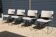 4 DAVID ROWLAND armchairs in mottled white