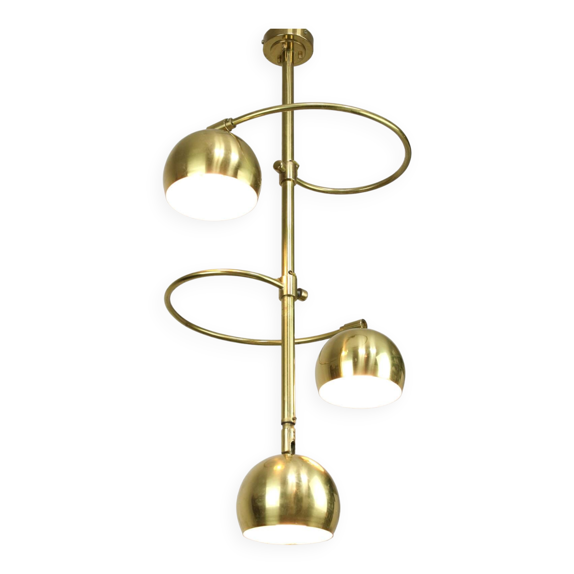 Vintage Italian Brass Ceiling Chandelier