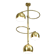 Vintage Italian Brass Ceiling Chandelier