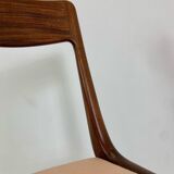 4x Alfred Christensen pour les chaises de salle à manger Slagelse Møbelvaerk 'Boomerang'