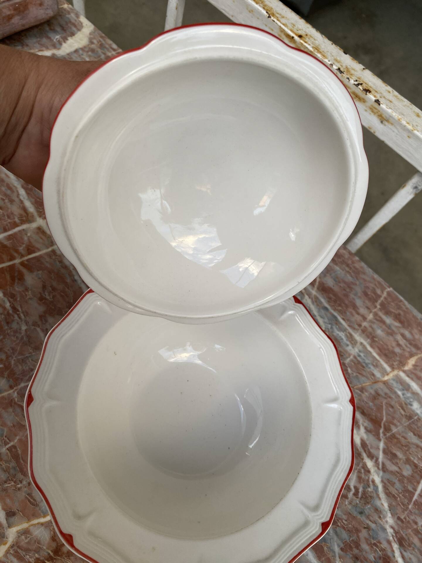 Vintage porcelain butter dish and jam pot – Villeroy & Boch