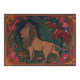 Textile brodé main vintage 175x242 cm
