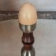 Polished stainless steel coquetiers - wooden feet