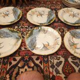 6 Gien France Caribbean Magellan pattern soup plates