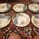 6 Assiettes à potage    Gien France Caraïbes  motif magellan