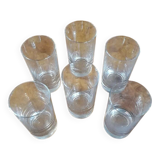 6 verres orangeade cristal