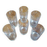6 verres orangeade cristal