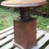 Round wooden table