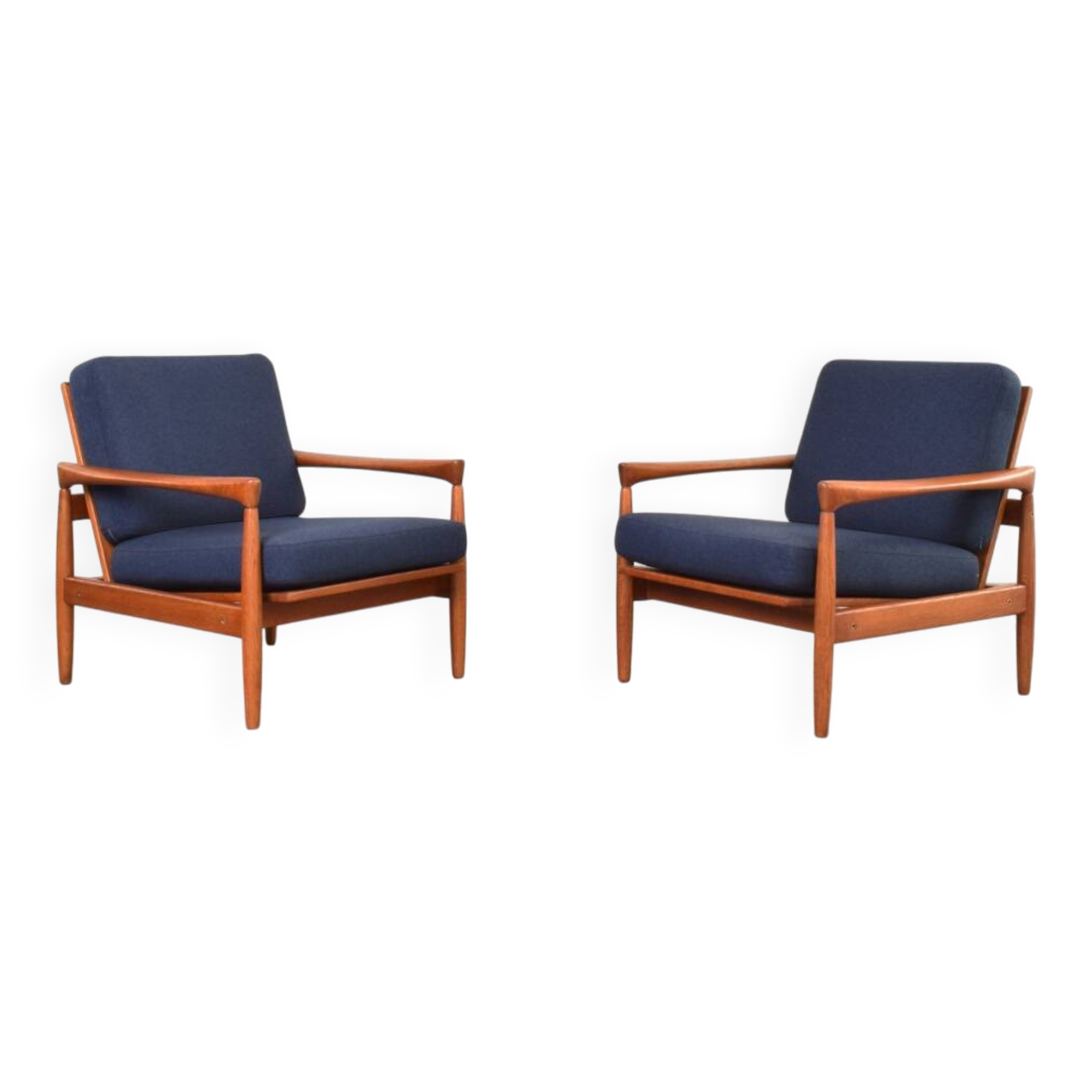 Mid-Century Oak Kolding Armchairs by Erik Wørts for IKEA, 1960s, Set of 2