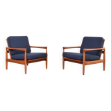 Mid-Century Oak Kolding Armchairs by Erik Wørts for IKEA, 1960s, Set of 2