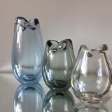Set of 3 Holmegaard Vases by & Per Lutken 1954