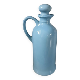 Blue ceramic bottle