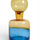 Sommerso Murano Art Glass Bottle In The Style of Flavio Poli for Seguso