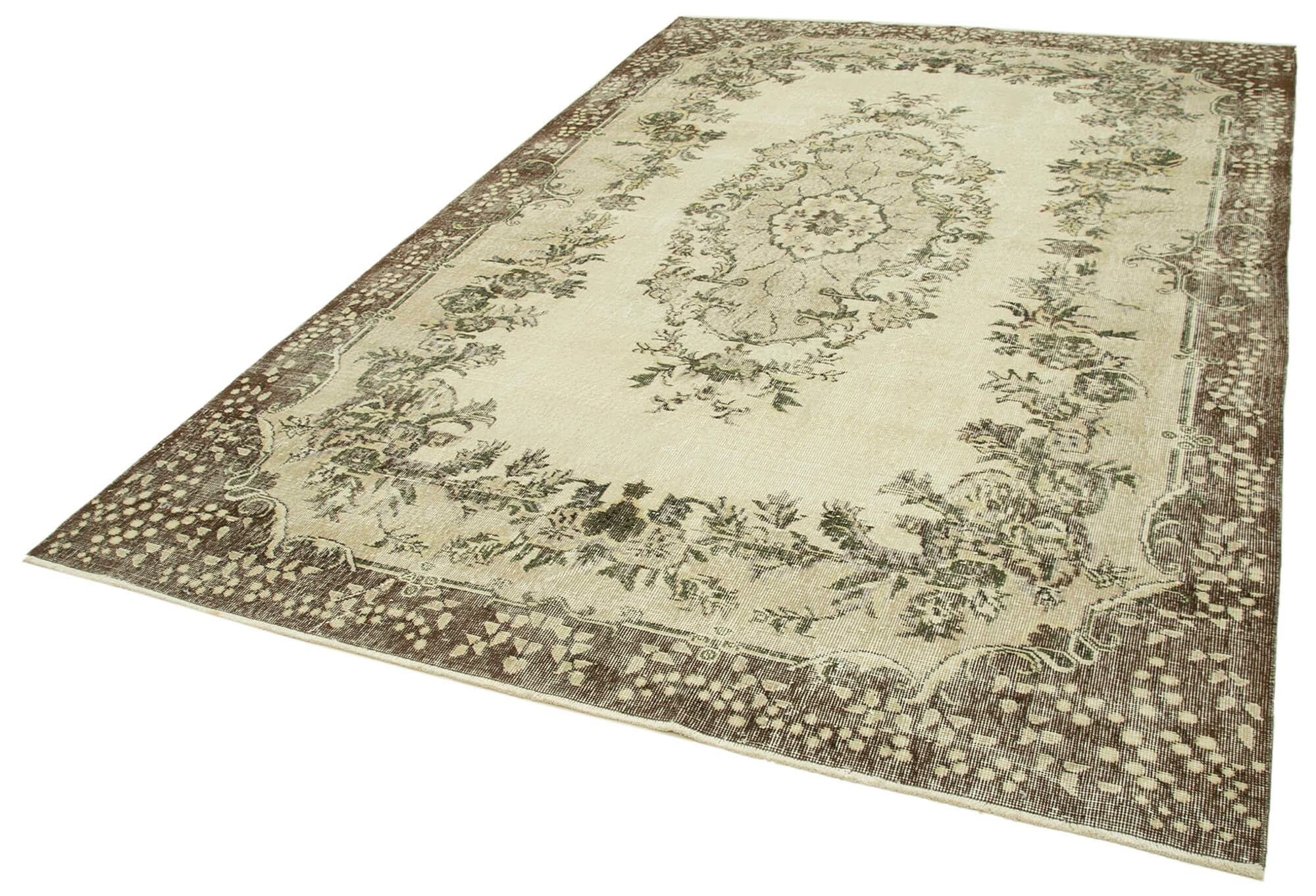 Hand-knotted turkish beige carpet 209 cm x 309 cm