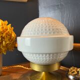 Vintage table lamp large porcelain globe Bernardaud Limoges J.J Prolongeau - Circa 1960