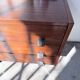Commode teck poignées cuir 1960