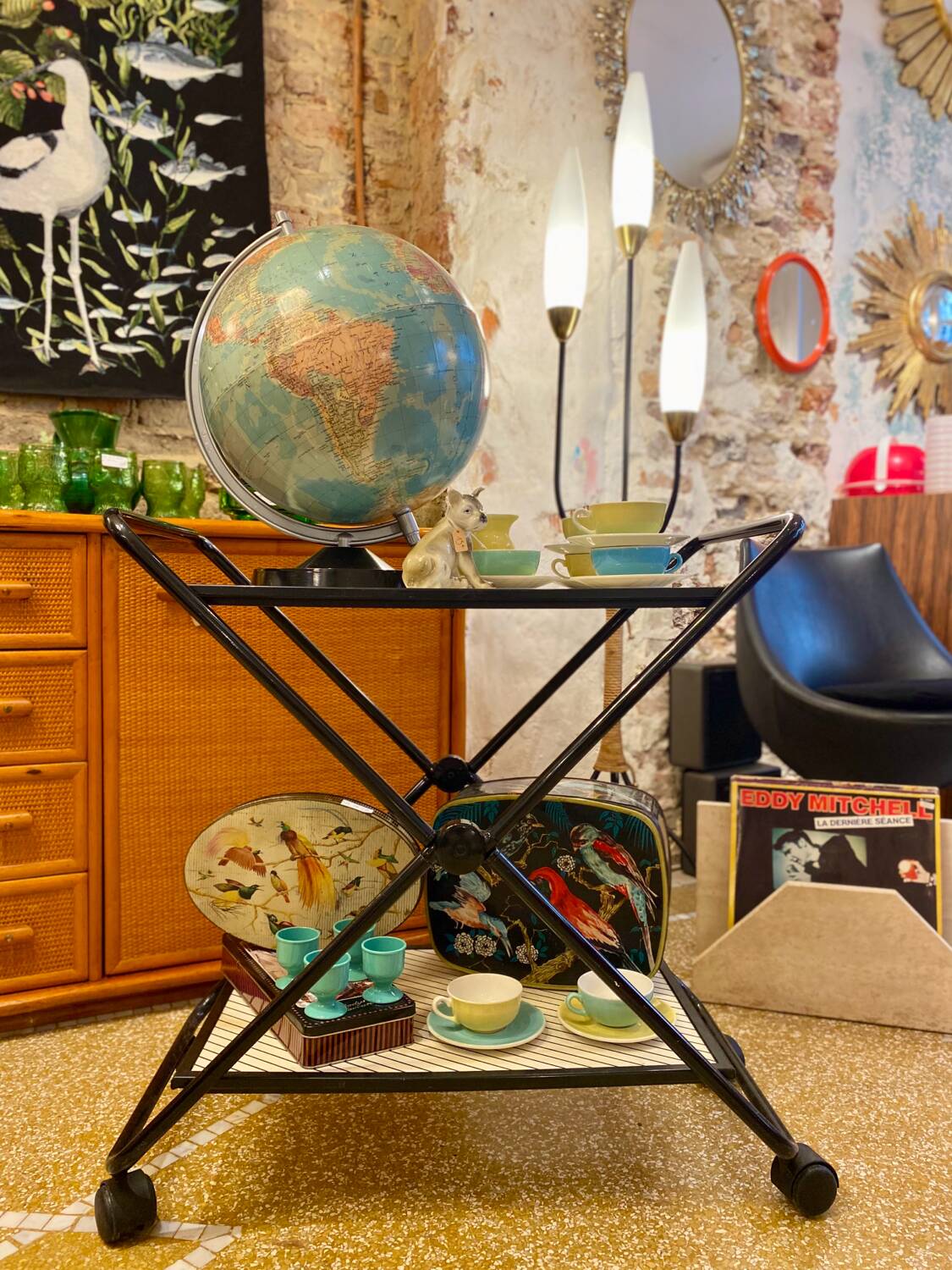 Vintage folding trolley – Mascagni Italy, 1960s