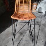 Rattan bar stool