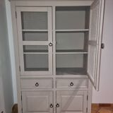 Vintage wire mesh cabinet