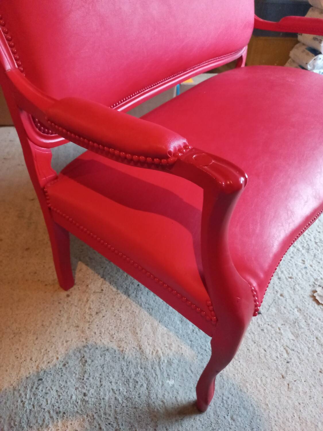 Louis XV red canapé 15