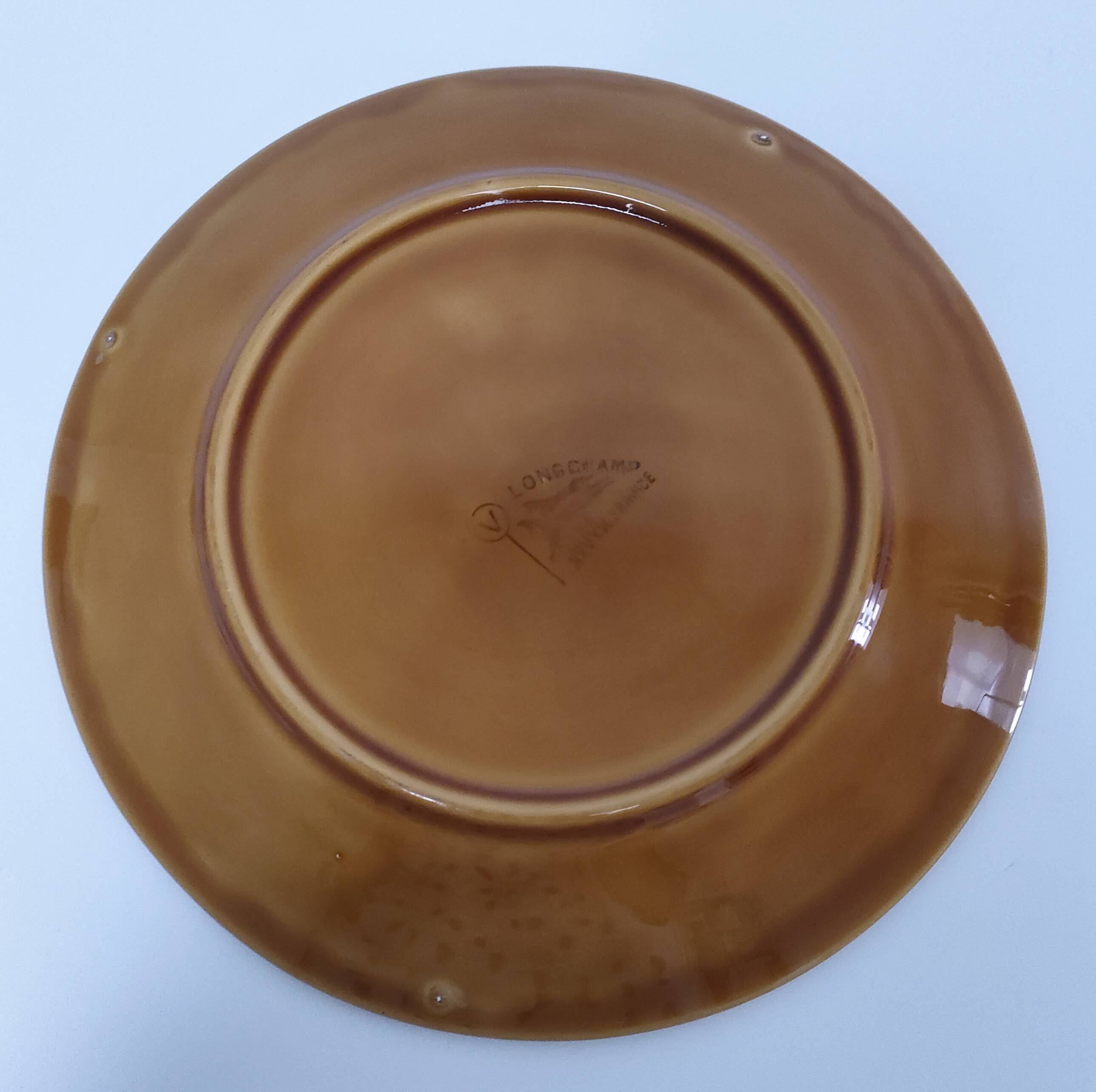 10 assiettes décor poisson par Robert Picault pour Longchamp