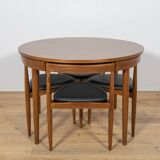 Mid-Century Teak Dining Table and Chairs Set by Hans Olsen for Frem Røjle,