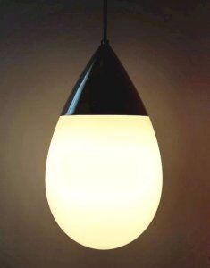 Suspension in opaline Limburg, model Drop 1970