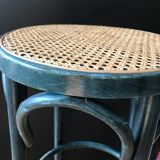Curved wooden bar stool