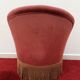Toad in powder pink velvet armchair