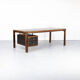 Teak and leather executive writing desk 1960