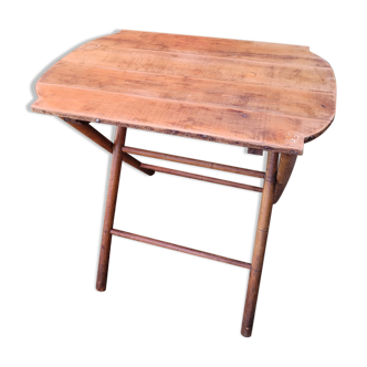 Table pliable en bois et bambou
