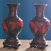 Cinnabar vases