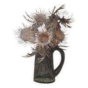 Charles Jung, Thistles in a Green Glass Jug (1900)