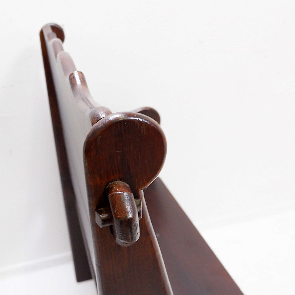 Vintage solid wood church bench from the 20th century.