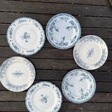 Set of 6 mismatched iron earth flat plates
